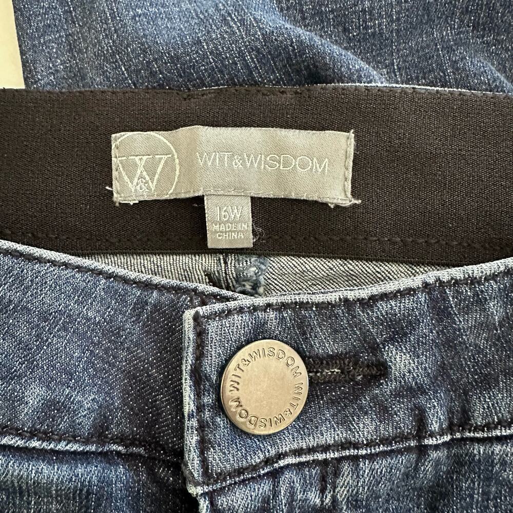 Wit & Wisdom Ab-Solution Cuffed Straight Leg Jeans, Size 16W - Picture 8 of 11